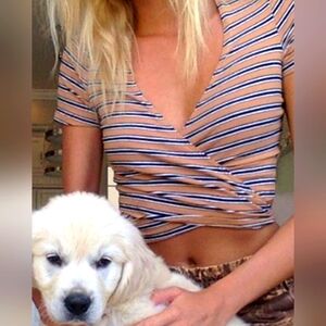 Urban Outfitters Wednesday wrap crop top L